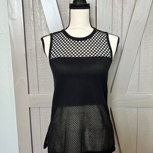 NWOT! Lorna Jane Black Mesh Tank Top